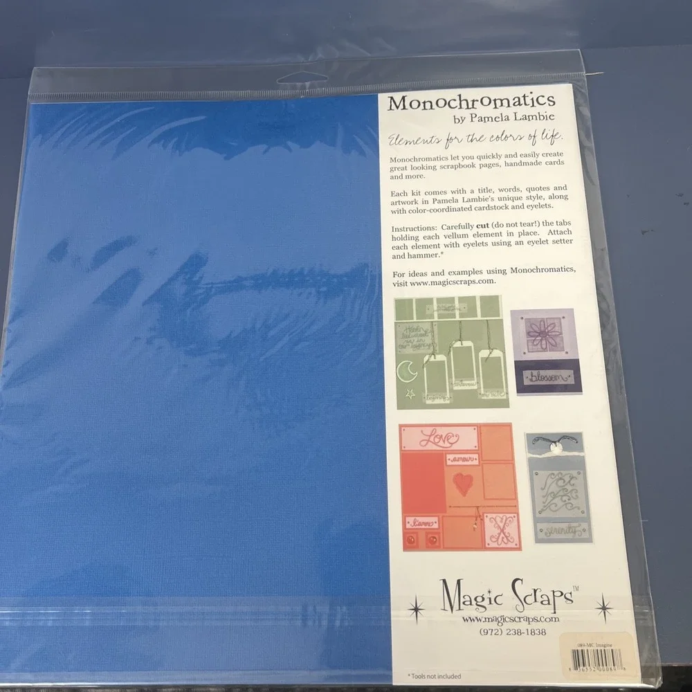 3 Pkgs Magic Scraps Nature Themed‎ Scrapbook Combo Kit Monochromatic Vellum New